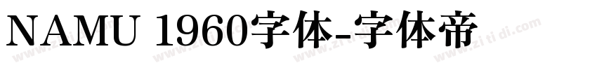 NAMU 1960字体字体转换